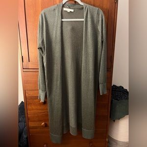 LOFT sparkly green long cardigan